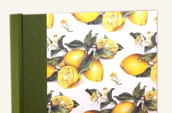 Hübsches Fotoalbum "Zitronen", handmade in Germany, zum Einkleben